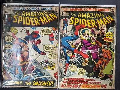 Buy Amazing Spiderman #116 & 118 Lot Of 2 Comics, Reader Copy's 1972 • 12£