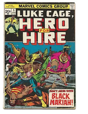 Buy Luke Cage, Hero For Hire 5 (1973)  1ST APPEARANCE BLACK MARIAH!!! • 15.80£
