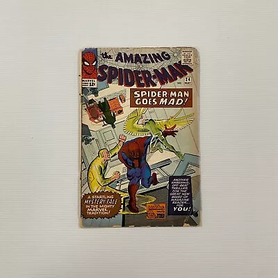 Buy Amazing Spider-Man #24 1965 GD/VG Cent Copy **Cover Loose** • 100£
