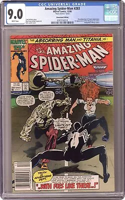 Buy Amazing Spider-Man #283 CGC 9.0 Newsstand 1986 4387056018 • 47.97£
