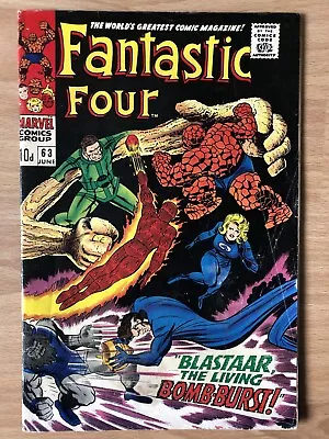 Buy Fantastic Four # 63 Vg- 1967 Silver Age Marvel Stan Lee Jack Kirby • 8£