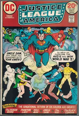 Buy Justice League Of America 107  1st Freedom Fighters  F/VF JLA/JSA Team-Up  1973 • 39.99£