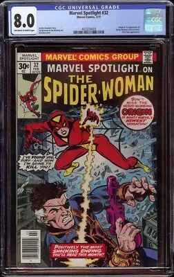 Buy Marvel Spotlight # 32 CGC 8.0 OWW (Marvel 1977) Origin & 1st Appear Spider-Woman • 140.56£