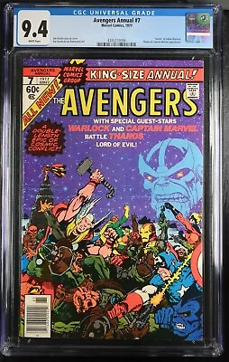 Buy Avengers Annual #7 - Cgc 9.4 - Wp - Nm - Death Of Warlock - Thanos • 84.33£