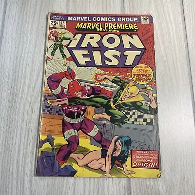 Buy Marvel Premiere Issue 18 '74 Iron Fist Marvel Comics Value Stamp • 5.51£