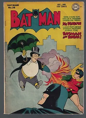 Buy BATMAN DC COMICS  38 1946 VG-3.5 Penguin  Story & Cover Justice League • 799.99£