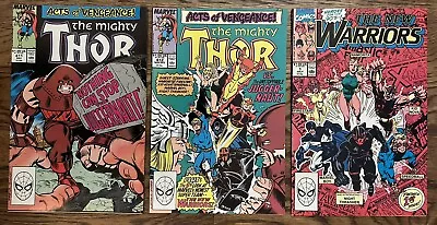 Buy The Mighty Thor #411 412 Marvel 1st App Of New Warriors #1 Lot MCU 1989 1990 • 52.20£