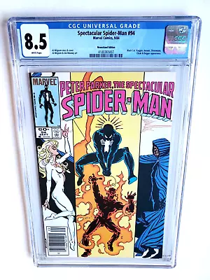 Buy Spectacular Spider-man #94 Cgc 8.5 ++ Newsstand ++ 1984  + 1st Dr Ohnn (spot) + • 30.81£