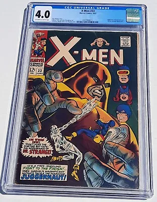 Buy X-Men #33 CGC 4.0 1967 Marvel OFF-WHITE TO WHITE PAGES Juggernaut • 116.53£