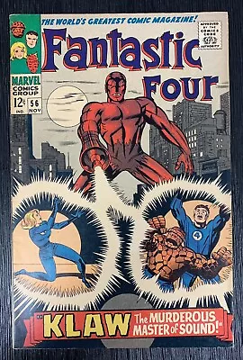 Buy 1966 Marvel Comics Fantastic Four #56 “klaw The Murderous Master Of Sound” • 140.75£