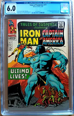 Buy TALES OF SUSPENSE #77 CGC 6.0 OW-W 1966 Lee/KIRBY/Romita 1st Ultimo+PEGGY CARTER • 52.24£