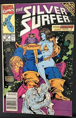 Buy Silver Surfer #56 (October) Thanos Infinity Gauntlet Marvel Comics • 3.99£