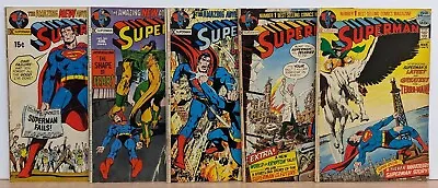Buy SUPERMAN 240, 241, 242, 248, 249 1971-1972 DC Comics Lot Of 5, Neal Adams Covers • 25.29£