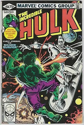 Buy INCREDIBLE HULK 250 NM 1980 SILVER SURFER DIRECT ISSUE 1962 1st SERIES LB3 • 26.02£