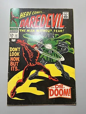 Buy DAREDEVIL #37 (Marvel 1967) 🔑Classsic DD Vs Doom! Silver Age **FINE Range** • 39.58£