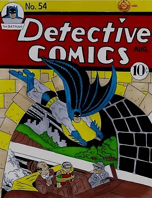 Buy Detective Comics # 54 Cover Recreation 1941 Batman Original Comic Color Art • 237.17£
