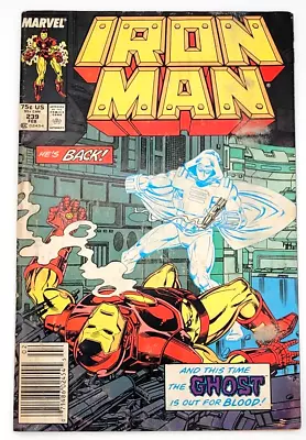 Buy Iron Man #239 (1989) / Vg+ / Ghost Appearance Newsstand • 7.92£