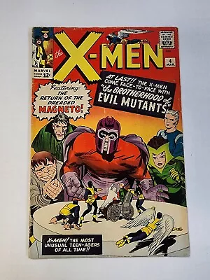 Buy Uncanny X-Men 4 1964 G+  1st App Quicksilver Toad Scarlet Witch  2nd App Magneto • 892.02£