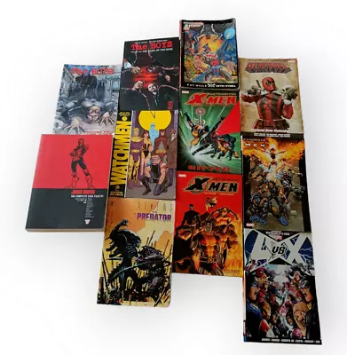 Buy 11 Graphic Novel Comic Bundle, Marvel, The Boys, Watchmen, X-Men, Deadpool, AVP • 24.95£
