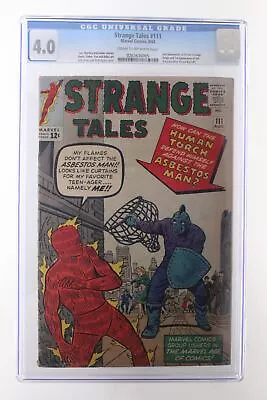 Buy Strange Tales #111 - Marvel Comics 1963 CGC 4.0 2nd Appearance Of Doctor Strange • 301.60£