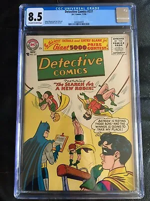 Buy DETECTIVE COMICS #237 CGC VF+ 8.5; OW-W; The Search For A New Robin! • 751.08£