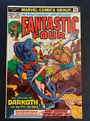 Buy Fantastic Four 142 VG -- Darkoth App. 1974 • 4.80£