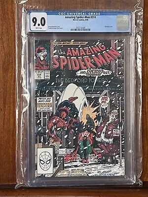 Buy Amazing Spider-Man 314 4/1989 CGC 9.0 White Pages Christmas Cover. New, Pristine • 49.03£