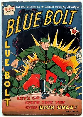 Buy Blue Bolt Vol. 2 #8 1942-DICK COLE-WHITE RIDER SUB-ZERO Vg- • 171.96£