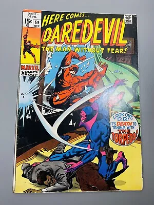 Buy Daredevil #59 (1969) 1st Print Gene Colan 1969 Raw Unrestored Silver Age Marvel • 10.24£