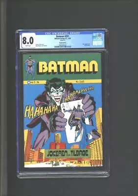 Buy Batman #251 CGC 8.0 Danish Edition Classic Neal Adams Joker Cover 1974 • 790.60£