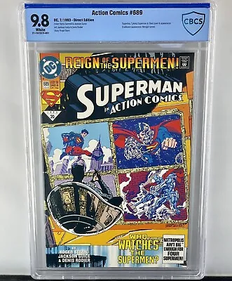 Buy Action Comics #689 CBCS 9.8! 1st Black Suit Resurrection Of Superman! Not CGC! • 63.34£