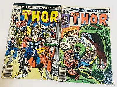 Buy The Mighty THOR #273 & 274! Death Of Balder - Ragnarok Marvel Comics 1978 • 5.92£