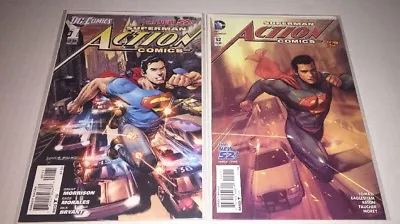Buy DC Comics- Action Comics #1 & #52 NM Superman New 52 • 128.10£