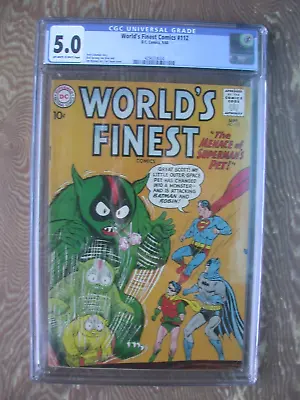 Buy World's Finest Comics  #112   CGC 5.0   1960    The Menace Of Superman's Pet!  • 79.06£