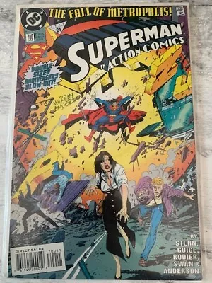Buy Superman Action Comics 700 Signed Murphy Anderson DC 1994 Hot VF Fall Metropolis • 9.99£