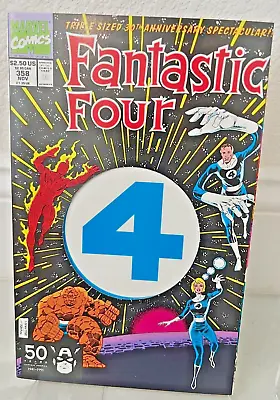 Buy Fantastic Four #358 (1991) Marvel Comics Die-Cut Cover High Grade NM Unread • 7.10£