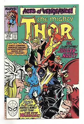 Buy Thor #412 VF 8.0 1989 1st Full App. New Warriors • 22.86£