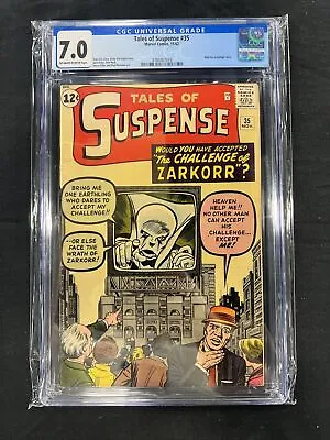 Buy Tales Of Suspense #35 CGC 7.0 -- 1962 -- Watcher Prototype Zarkorr • 361.93£