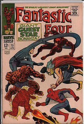 Buy FANTASTIC FOUR #73 Spiderman Daredevil Thor (1968) Marvel F+ (6.5) • 47.41£