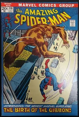 Buy Amazing Spider-Man #110 1st App And Origin Of Gibbon 1972 Marvel FN/VF • 71.12£