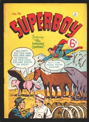 Buy Superboy #74 1950'--Distributed In Australia- The Impossible Creatures  Story... • 214.47£