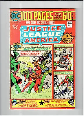 Buy DC JUSTICE LEAGUE OF AMERICA #116 - VG+ 1975 Vintage Comic JLA Super Spectacular • 12.63£