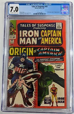 Buy Tales Of Suspense #63 1965 CGC 7.0 1st Silver Age Origin Captain America • 237.05£