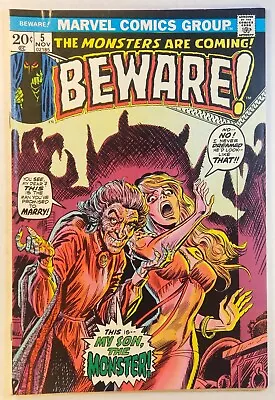 Buy BEWARE #5 MARVEL COMICS 1973 VG+ Mystic #6 & 19, Adventures Into Terror #8 & 29 • 7.11£