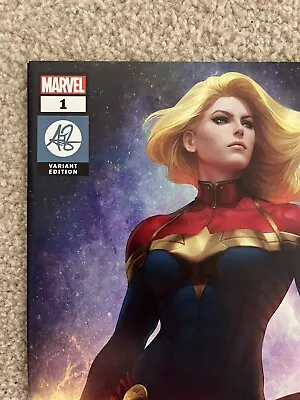 Buy Captain Marvel 1 Artgerm Variant Cover - Back Cover Ripple New Unread • 37.50£