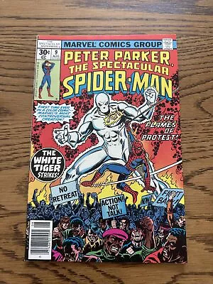 Buy Spectacular Spider-Man #9 (Marvel 1977) 1st App Of White Tiger! Newsstand NM/VF • 27.66£