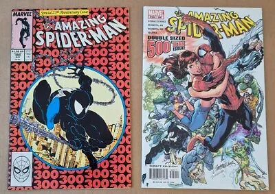 Buy Amazing Spider-Man Issues 300 (FN++) + 500 (NM), 1st Appearance Of Venom • 299.99£
