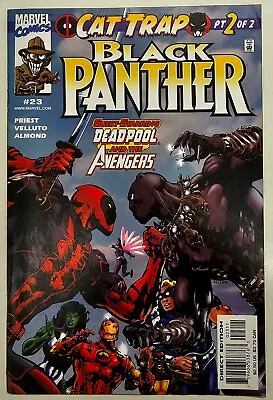 Buy Marvel Comics Black Panther Key Issue 23 High Grade VF/NM Deadpool Cat Trap Pt 2 • 11.50£