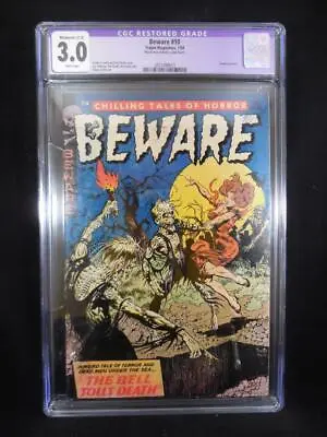 Buy Beware #10    CGC 3.0 Restored White Pages Frank Frazetta Cover Hanging Panels • 1,189.48£