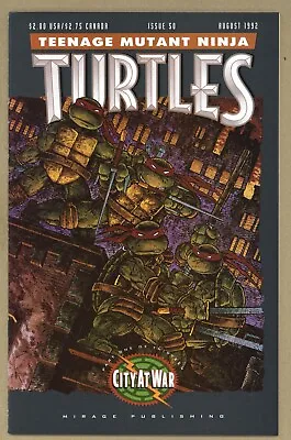 Buy Teenage Mutant Ninja Turtles 50 (VFNM) CITY AT WAR 1992 Mirage Publishing X660 • 14.15£